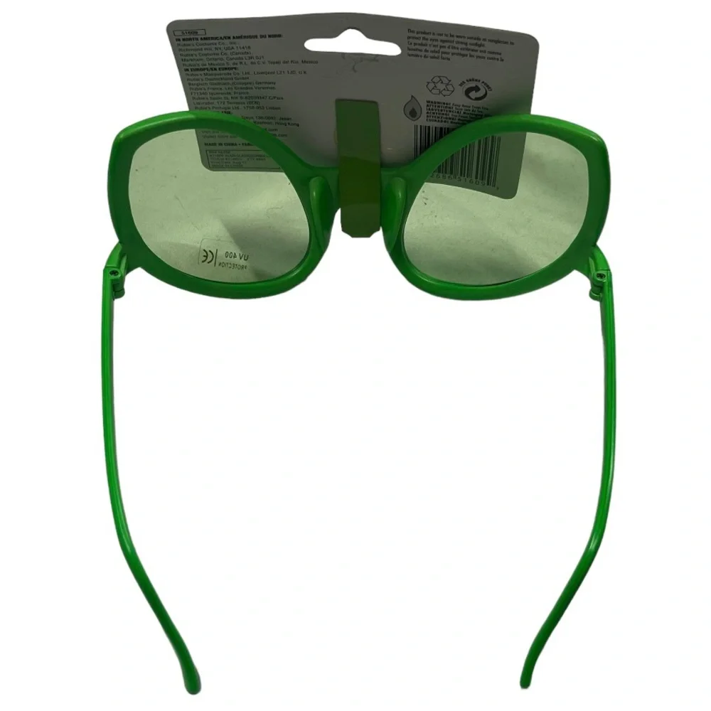 Rubie’s cool shades green novelty eyewear glasses. Costume, prop, Halloween
